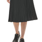 DKNY Women's Faux Suede Pleated Skirt Black Size Large