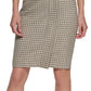 DKNY Women's Plaid Pencil Skirt Green