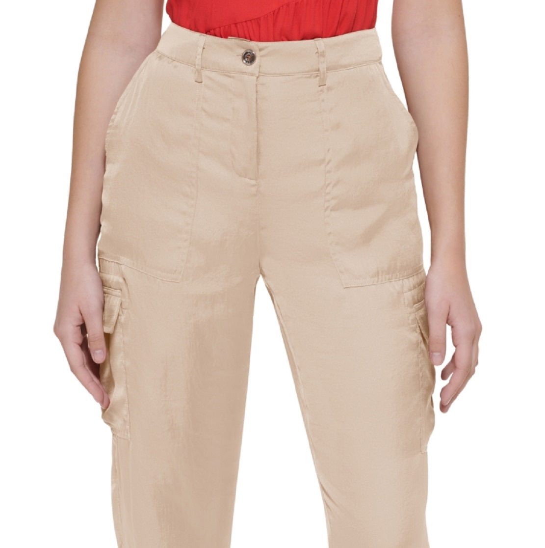 DKNY Women's Crop Cargo Pants Brown Size 6