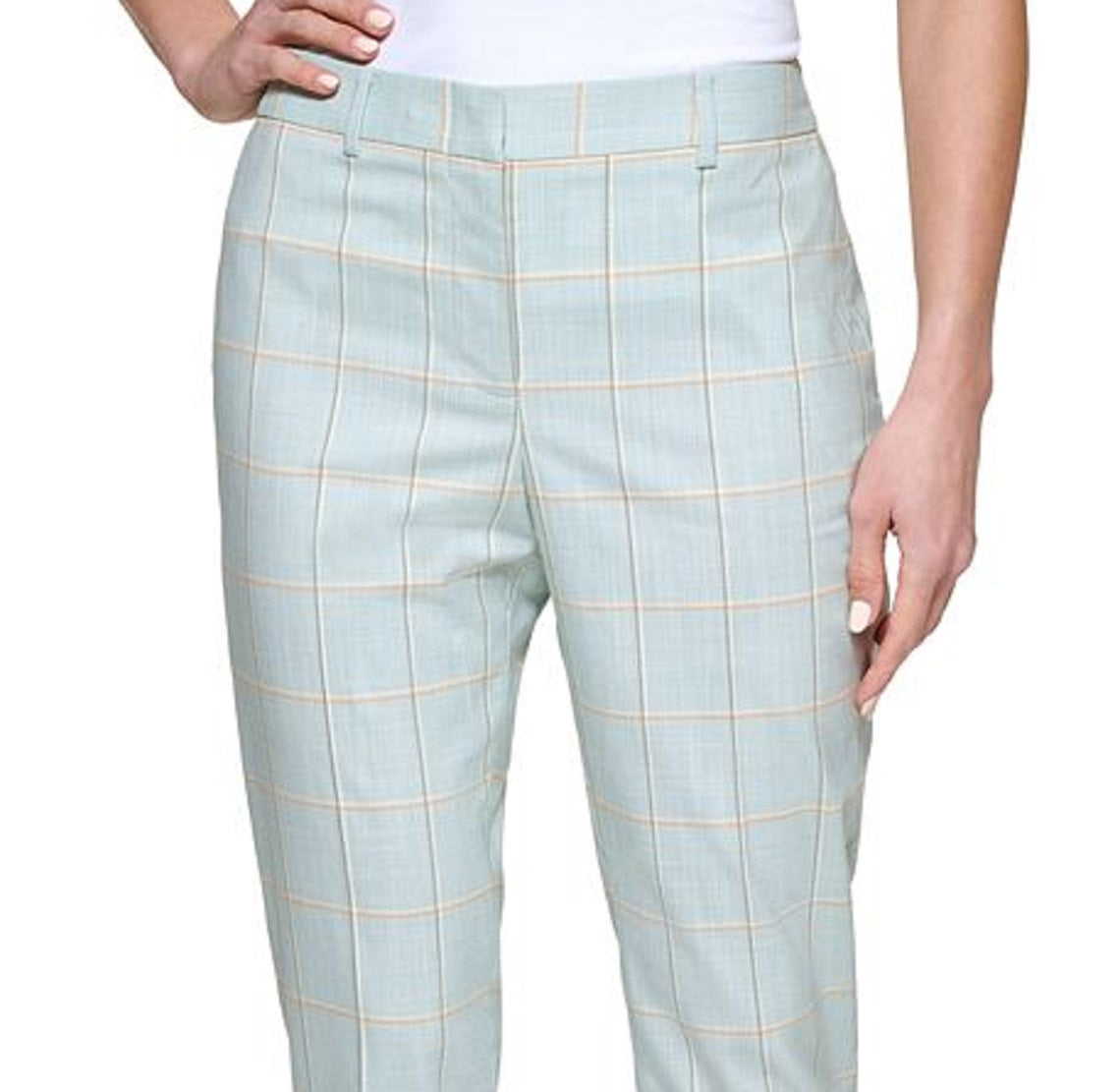 DKNY Women's Essex Ankle Pants Green Size 12