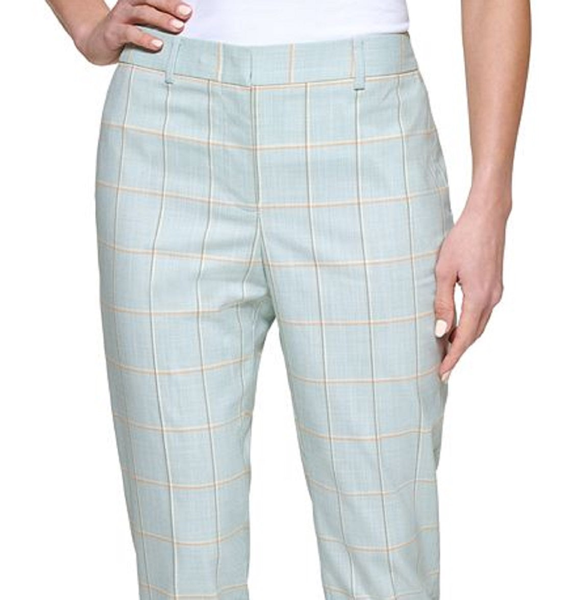 DKNY Women's Essex Ankle Pants Green Size 6