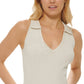 DKNY Women's Polo Tank Sweater Brown Size X-Large