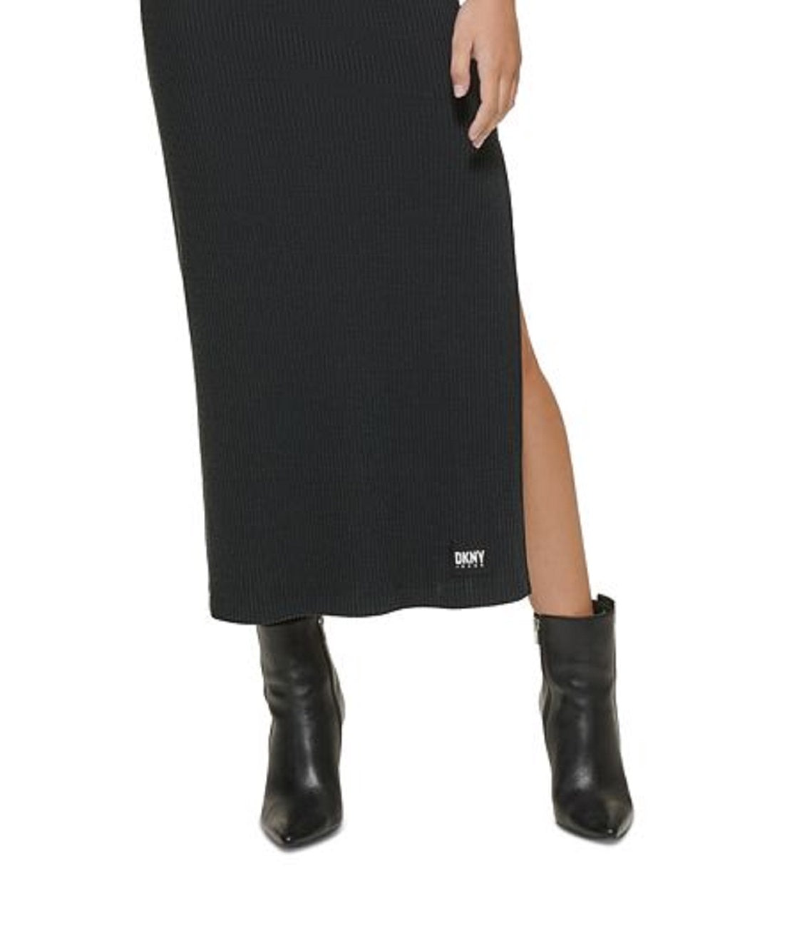 DKNY Women's Sleeveless Mock Neck Dress Black Size Medium