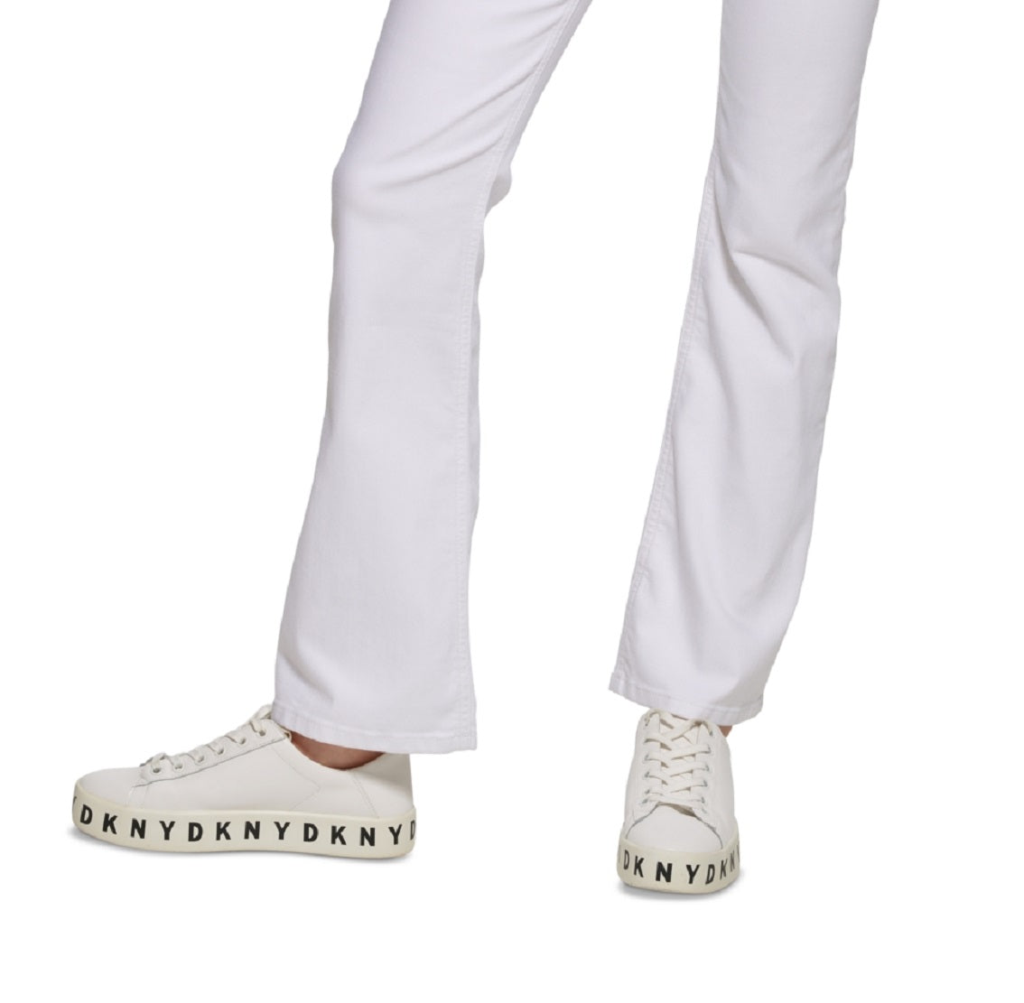 DKNY Women's Boerum High Rise Flare Leg Jeans White Size 31