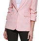 DKNY Women's Madison Ruched Sleeve Jacket Pink Size 10