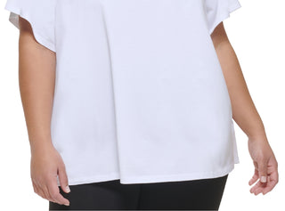 DKNY Women's Pride Logo T-Shirt White Size 3X