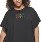 DKNY Women's Pride Logo T-Shirt Black Size 2X
