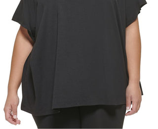 DKNY Women's Pride Logo T-Shirt Black Size 2X