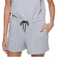 DKNY Women's Crewneck Romper Gray Size X-Large