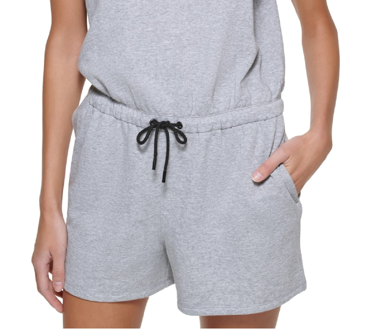 DKNY Women's Crewneck Romper Gray Size X-Large