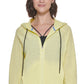DKNY Women's Sprint Mesh Relaxed Full Zip Hoodie Yellow Size Large