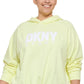 DKNY Women's Logo Hoodie Yellow Size 3X