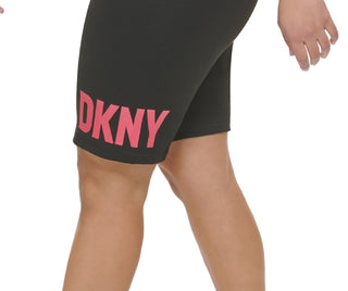DKNY Women's Logo Biker Shorts Pink Size 2X