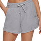 DKNY Women's Terry Cloth Relaxed Shorts Gray Size Small