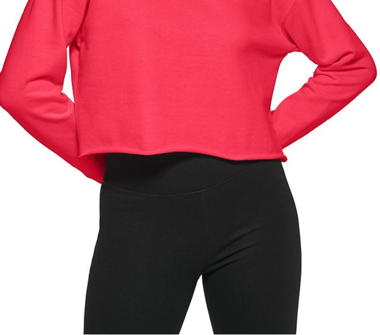 DKNY Women's Metallic Logo Cropped Sweatshirt Pink Size X-Large