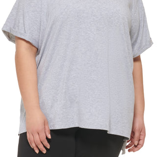 DKNY Women's Womens Plus Running Yoga Shirts & Tops Gray Size 2X