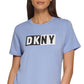 DKNY Women's Logo T-Shirt Blue Size Medium