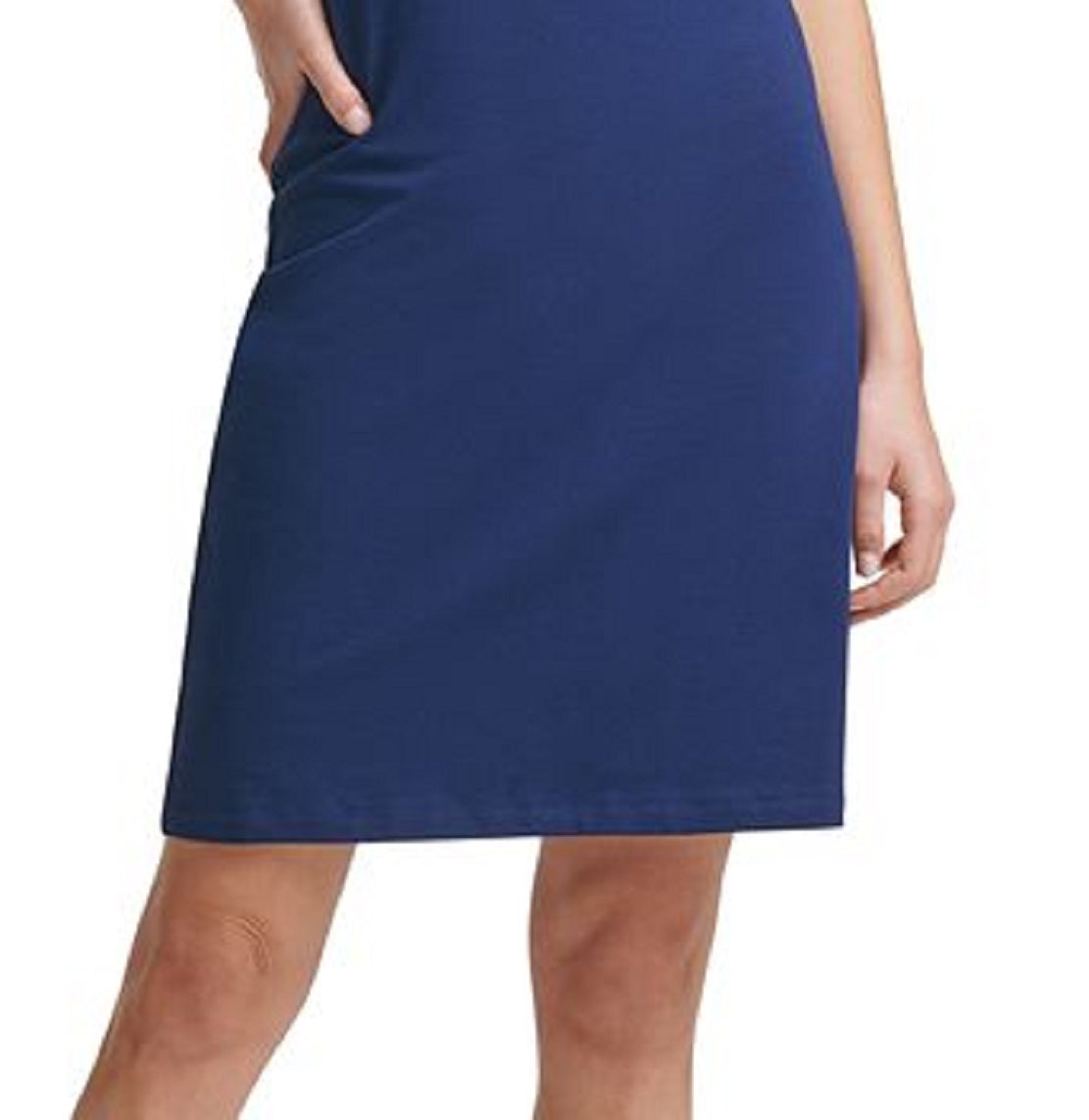 DKNY Women's Cotton Logo T-Shirt Dress Blue Size X-Large