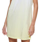 DKNY Women's Dip Dyed T-Shirt Dress Yellow Size X-Large