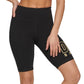 DKNY Women's High Waist Bike Shorts Black Size Medium
