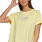 DKNY Women's Cotton Embroidered Logo Tee Yellow Size Large