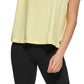 DKNY Women's Cotton Embroidered Logo Tee Yellow Size Large