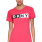 DKNY Women's Cotton Logo T-Shirt Dress Pink