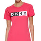 DKNY Women's Cotton Logo T-Shirt Dress Pink
