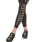 DKNY Women's Exploded Ombre Logo 7/8 Leggings Black Size Large