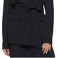 DKNY Women's Utility Belted Blazer Blue Size X-Large