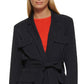 DKNY Women's Utility Belted Blazer Blue Size Large