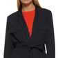 DKNY Women's Utility Belted Blazer Blue Size Medium