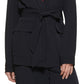 DKNY Women's Utility Belted Blazer Blue Size Medium