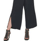 DKNY Women's Split Hem Wide Leg Pants Black