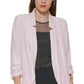 DKNY Women's Scrunch Sleeve Oversize Blazer Pink Size X-Large