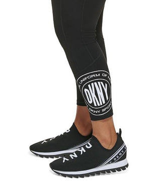 DKNY Women's Medallion Logo 7/8 Leggings Black Size 2X