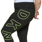 DKNY Women's High Waisted 7/8 Exploded Logo Leggings Black Size 3X