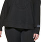 DKNY Women's Embossed Medallion Sweatshirt Black Size 3X