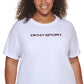 DKNY Women's Sport Plus Cotton Logo T-Shirt White Size 2X