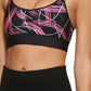 DKNY Women's Electric Shock Printed Sports Bra Pink Size X-Large