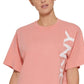 DKNY Women's Logo T-Shirt Red Size Large