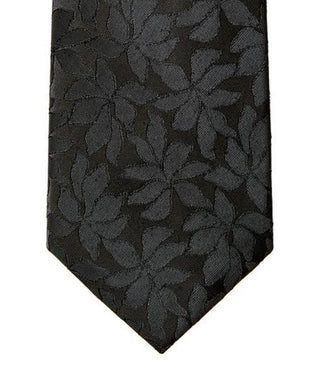Calvin Klein Men's Slim Botanical Sateen Tie Black Size Regular