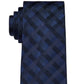 Calvin Klein Men's Tonal Plaid Tie Blue Size Regular