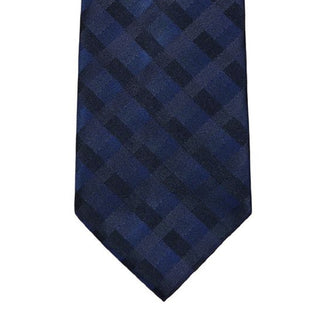 Calvin Klein Men's Tonal Plaid Tie Blue Size Regular