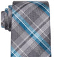 Michael Kors Men's Classic Pop Color Plaid Tie Blue Size Regular