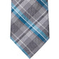 Michael Kors Men's Classic Pop Color Plaid Tie Blue Size Regular