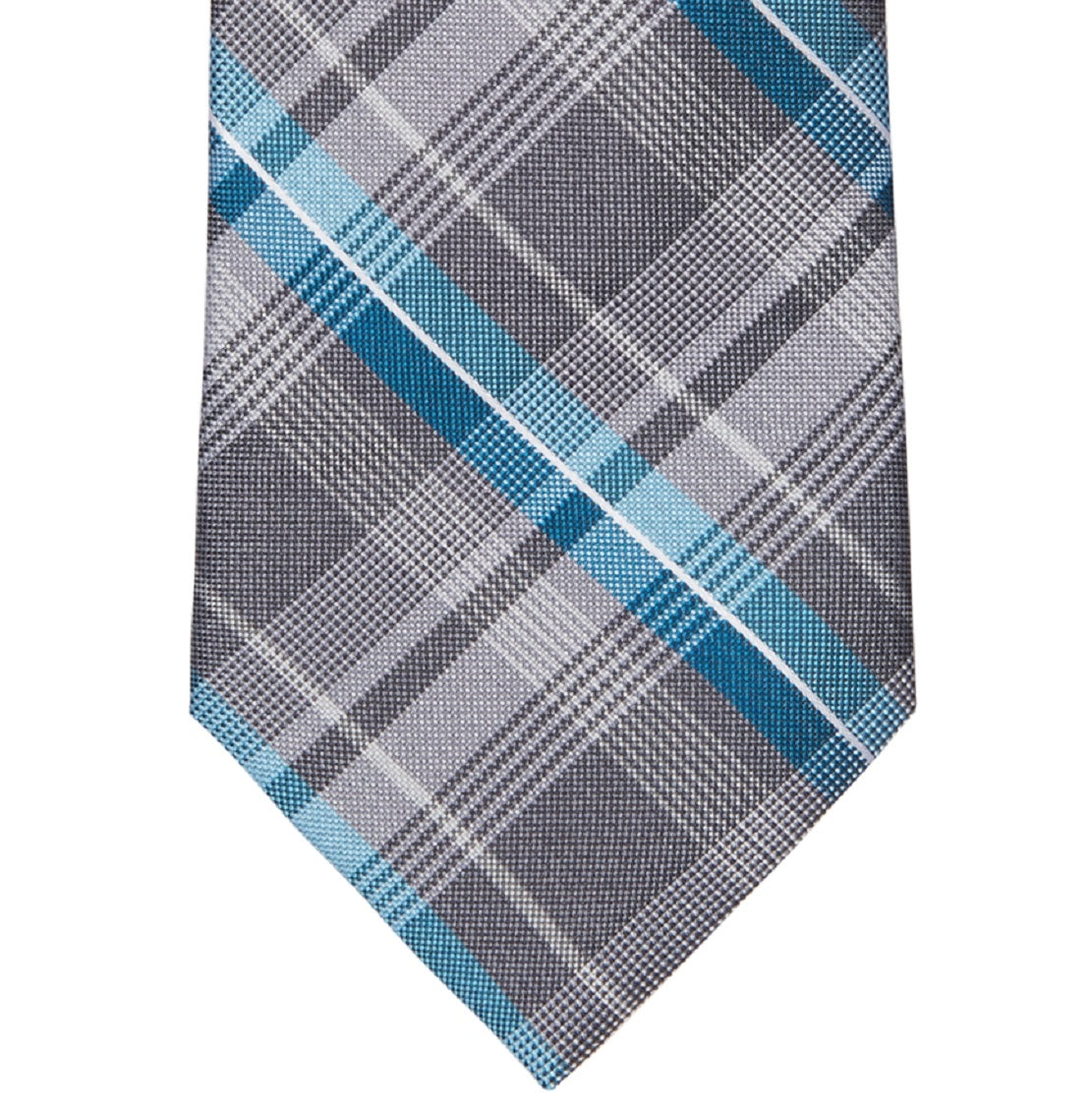 Michael Kors Men's Classic Pop Color Plaid Tie Blue Size Regular
