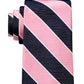 Tommy Hilfiger Men's Classic Textured Bar Stripe Tie Pink Size Regular