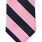 Tommy Hilfiger Men's Classic Textured Bar Stripe Tie Pink Size Regular