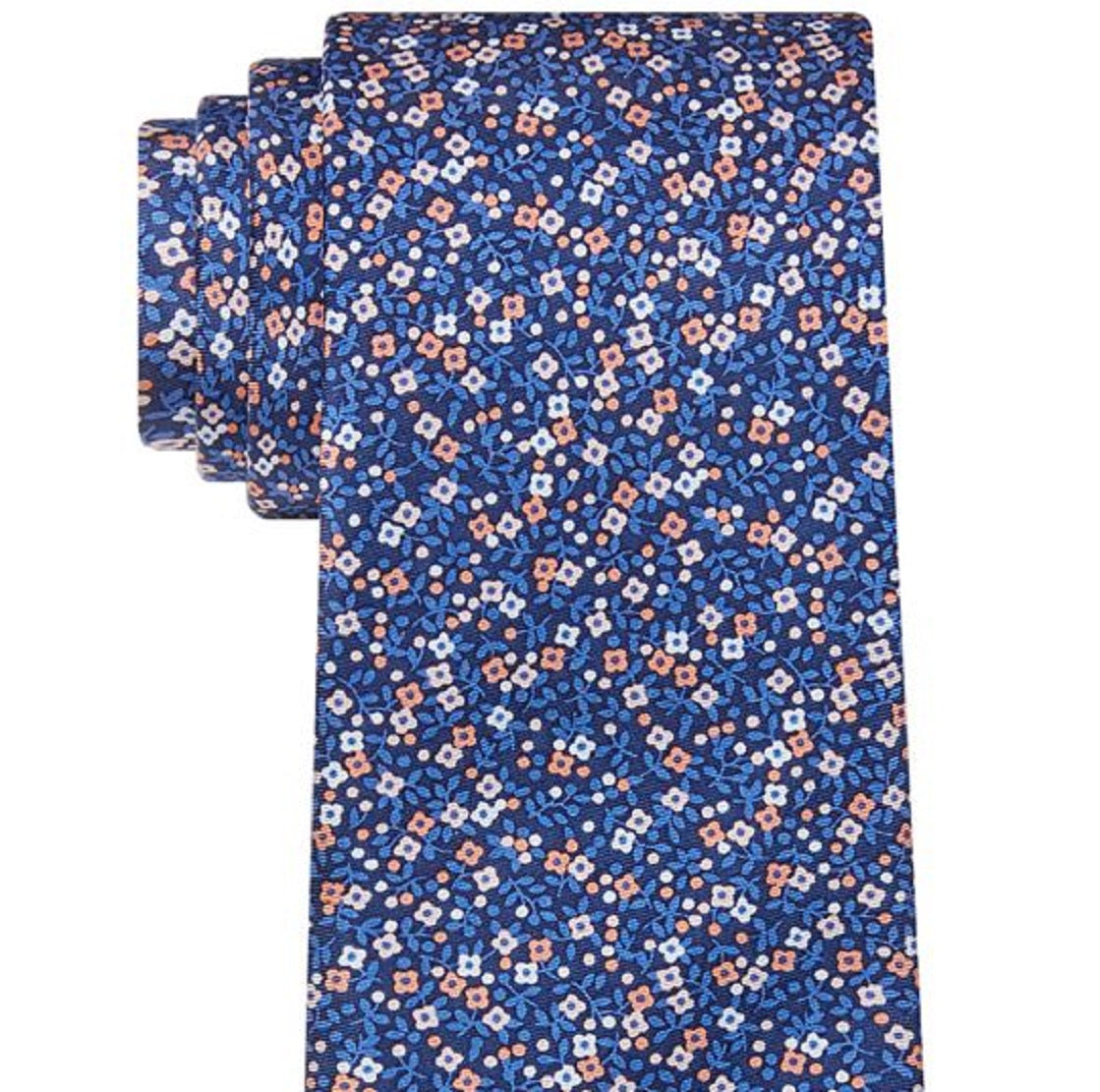 Tommy Hilfiger Men's Kai Botanical Floral Silk Tie Gray Size Regular